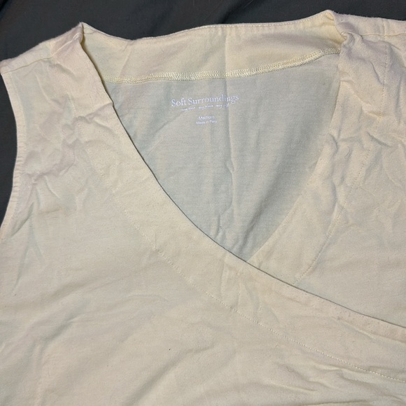 Soft surroundings sleevelesss wrap top - Picture 3 of 8